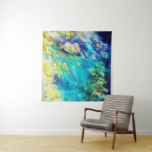 PAN SPEELT VLOOT EN DEER IN GROENE WOODLAND WANDKLEED (In situ)