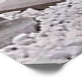 Pan Statue die Flute speelt in Rock Garden Poster (Hoek)