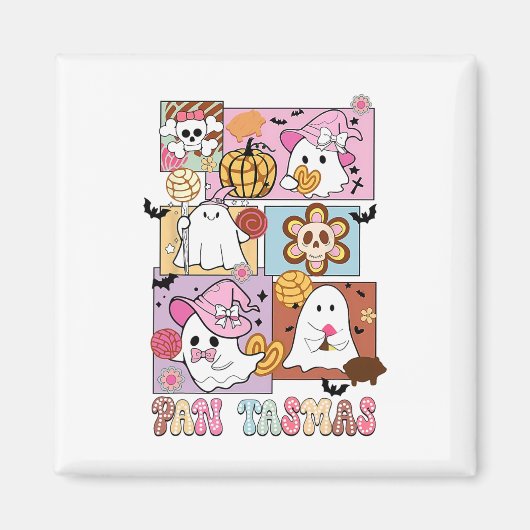 Pan Tasmas Ghost Pumpkin Spooky Conchas Halloween Magneet (Voorkant)