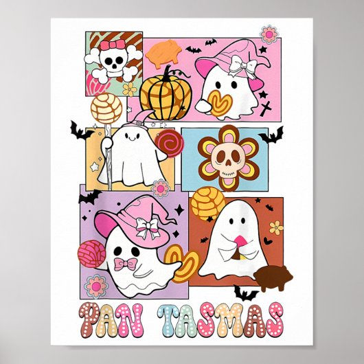Pan Tasmas Ghost Pumpkin Spooky Conchas Halloween Poster (Voorkant)