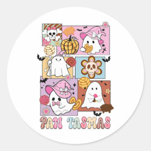 Pan Tasmas Ghost Pumpkin Spooky Conchas Halloween Ronde Sticker
