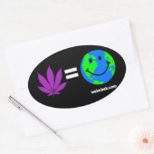 Panacea = Happy Earth Ovale Sticker (Envelop)