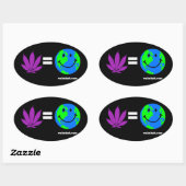Panacea = Happy Earth Ovale Sticker (Vel)