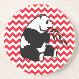 Panada op Fire Engine Red Chevron Zandsteen Onderzetter