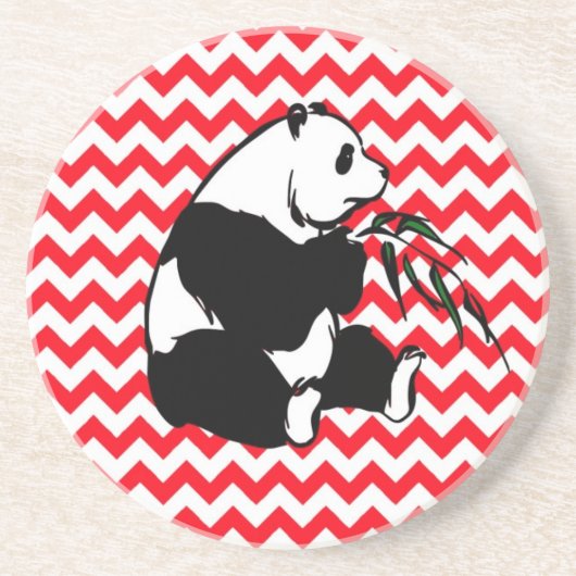 Panada op Fire Engine Red Chevron Zandsteen Onderzetter (Voorkant)