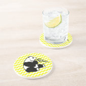 Panada op Lemon Yellow Chevron Zandsteen Onderzetter (Zijkant)