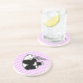 Panada op Roze Chevron Zandsteen Onderzetter (Zijkant)