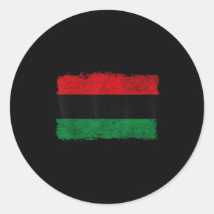 Panafrikaanse vlag zwarte bevrijdingsbanner zwart ronde sticker