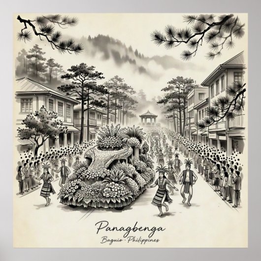 Panagbenga Festival Baguio Philippines Flower Fest Poster (Voorkant)