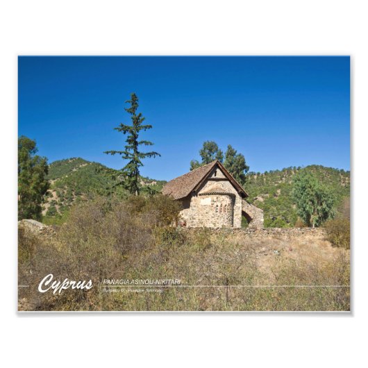 Panagia (melkkleur) Asinou Cyprus Foto Afdruk (Voorkant)