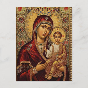 Panagia Moeder van Liefde en Hoop Orthodoxe Icoon Briefkaart