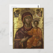 Panagia Odigitria Orthodox Christelijk Icoon Briefkaart (Voorkant / Achterkant)