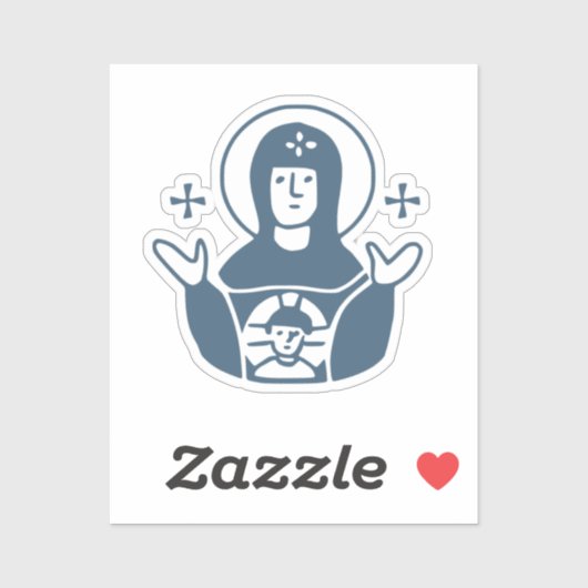 Panagia platytera sticker (Vel)