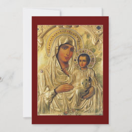 Panagia van Jeruzalem gebedskaart Bedankkaart