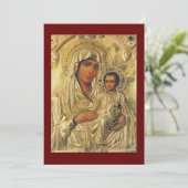 Panagia van Jeruzalem gebedskaart Bedankkaart (Staand voorkant)