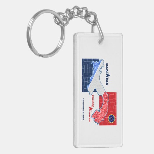 Panama Annular Eclipse AcrylSleutelhanger Sleutelhanger (Voorkant Links)