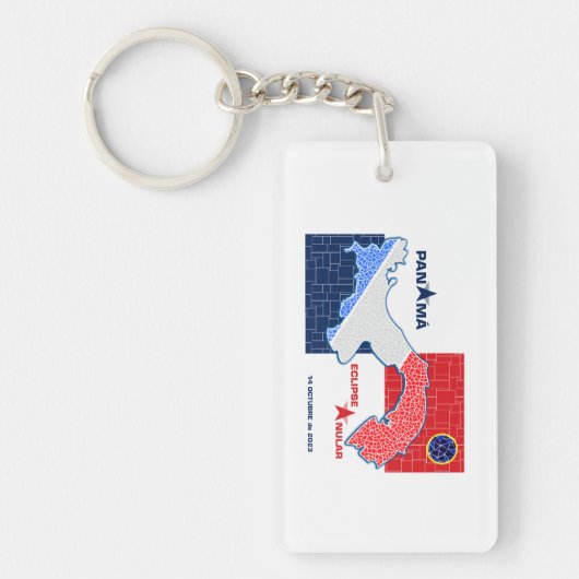 Panama Annular Eclipse AcrylSleutelhanger Sleutelhanger (Voorkant)