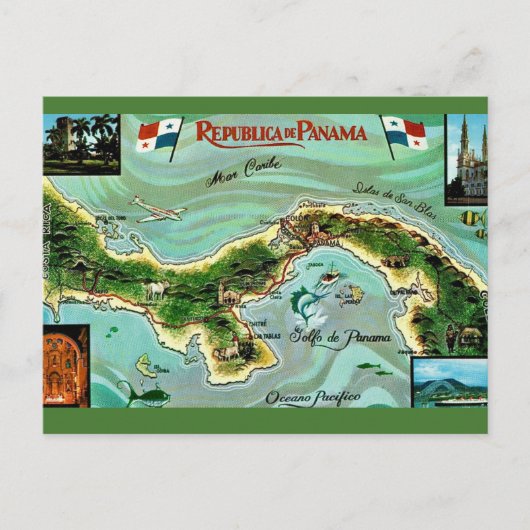 Panama ansichtkaart briefkaart (Voorkant)