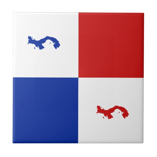 Panama Banner Ceramic Tile Tegeltje (Voorkant)