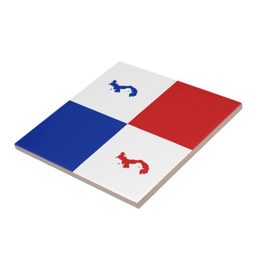 Panama Banner Ceramic Tile Tegeltje (Zijkant)