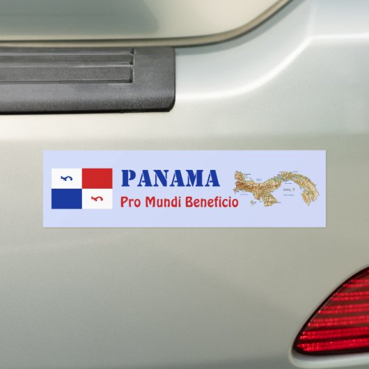 Panama Banner + Map Bumpersticker (Op auto)