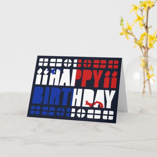 Panama Banner Verjaardag Kaart (Gele Bloem)