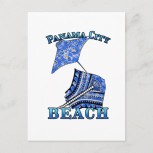 Panama Beach Florida Vacation Tribal Stingray Briefkaart