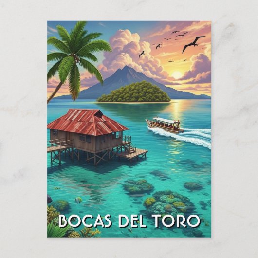 Panama Bocas del Toro Reizen Briefkaart (Voorkant)