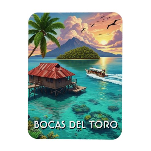 Panama Bocas del Toro Reizen Magneet (Verticaal)