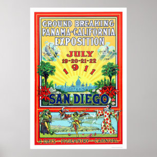Panama - Californische tentoonstelling in San Dieg Poster