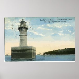 Panama Canal die Waaier toont Lichten, Panama,  Poster