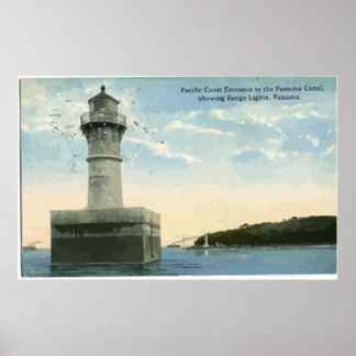Panama Canal die Waaier toont Lichten, Panama,  Poster