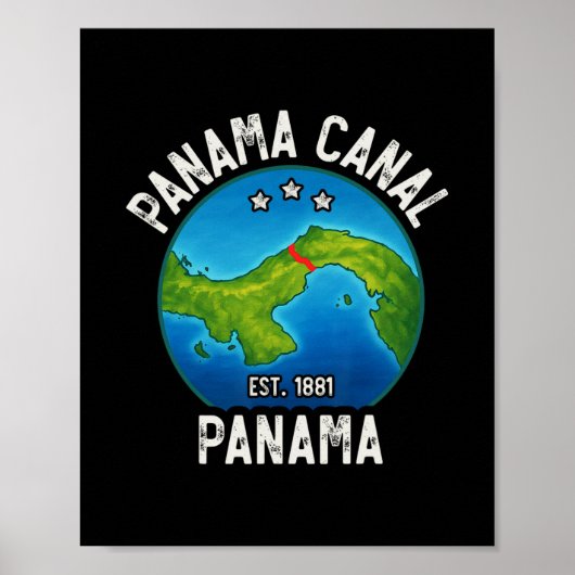 Panama Canal Est.1881  Poster (Voorkant)