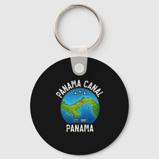 Panama Canal Est.1881  Sleutelhanger (Voorkant)