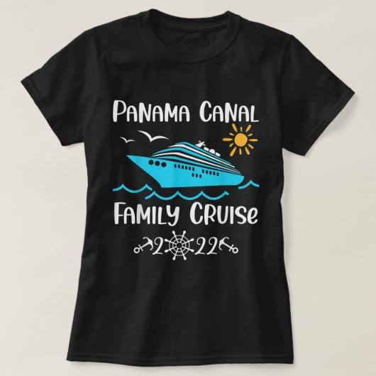 Panama Canal Family Cruise 2022 vakantiereis T-shirt (Design voorkant)