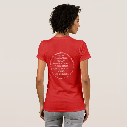 Panama Canal First Time Back  T-shirt (Achterkant volledig)