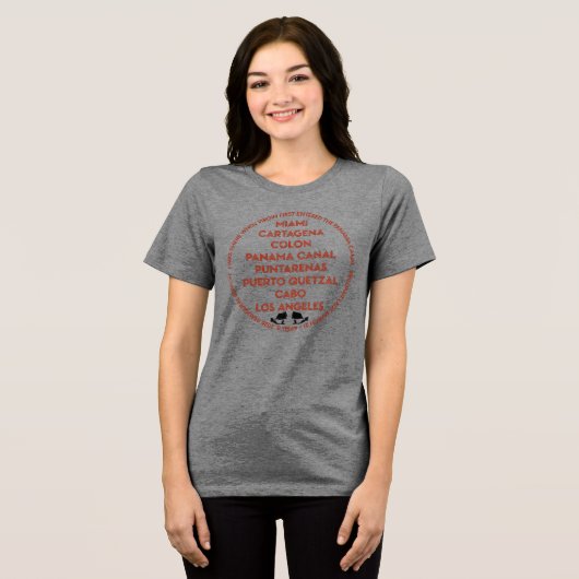 Panama Canal First Time Tri-Blend Shirt (Voorkant volledig)