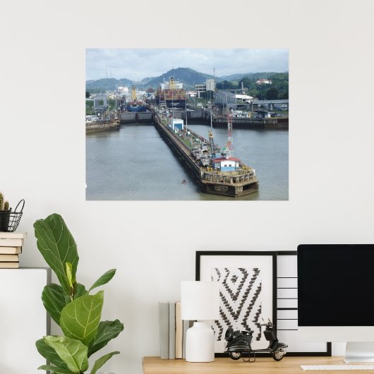 Panama Canal Lock Poster (Thuiskantoor)