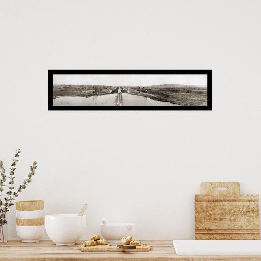 Panama Canal Locks Photo 1913 Poster (Keuken)