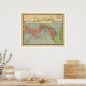 Panama Canal Map - 1904 Poster (Keuken)