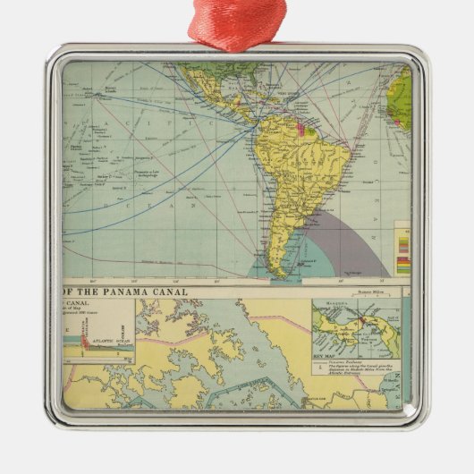Panama Canal Metalen Ornament (Voorkant)
