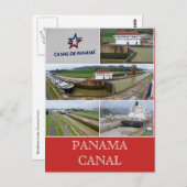 panama canal miraflores sloten briefkaart (Voorkant / Achterkant)