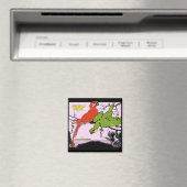 Panama Canal Parrots Magneet (Insitu (Vaatwasser))