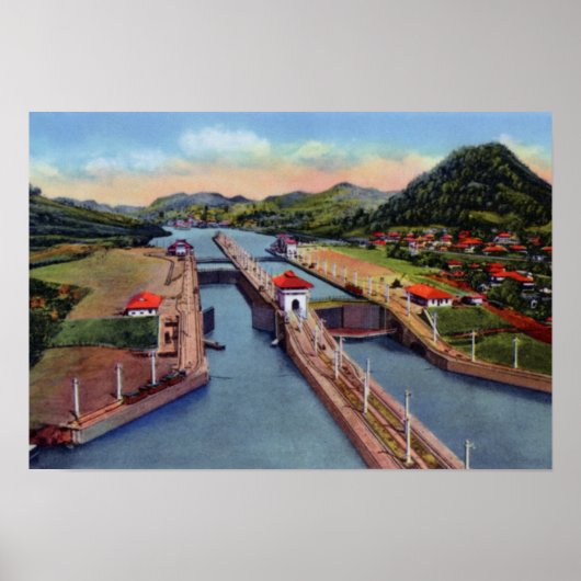 Panama Canal Pedro Miguel Locks Poster (Voorkant)