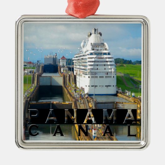 Panama Canal Souvenir Metalen Ornament (Voorkant)