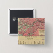 Panama Canal Vierkante Button 5,1 Cm (Voorkant /achterkant)