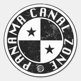 Panama Canal Zone Circle Design Ronde Sticker