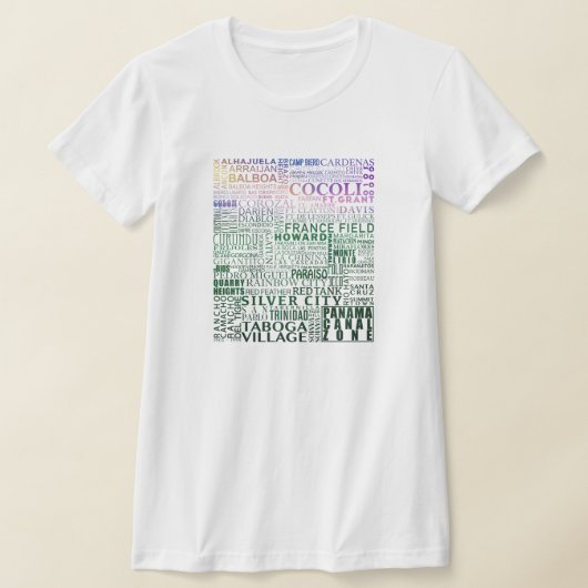 Panama Canal Zone Elke locatie (tropische zon) T-shirt (Laagn)