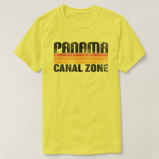 Panama Canal Zone met kleurenbars T-shirt (Design voorkant)
