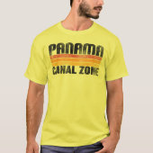 Panama Canal Zone met kleurenbars T-shirt (Voorkant)
